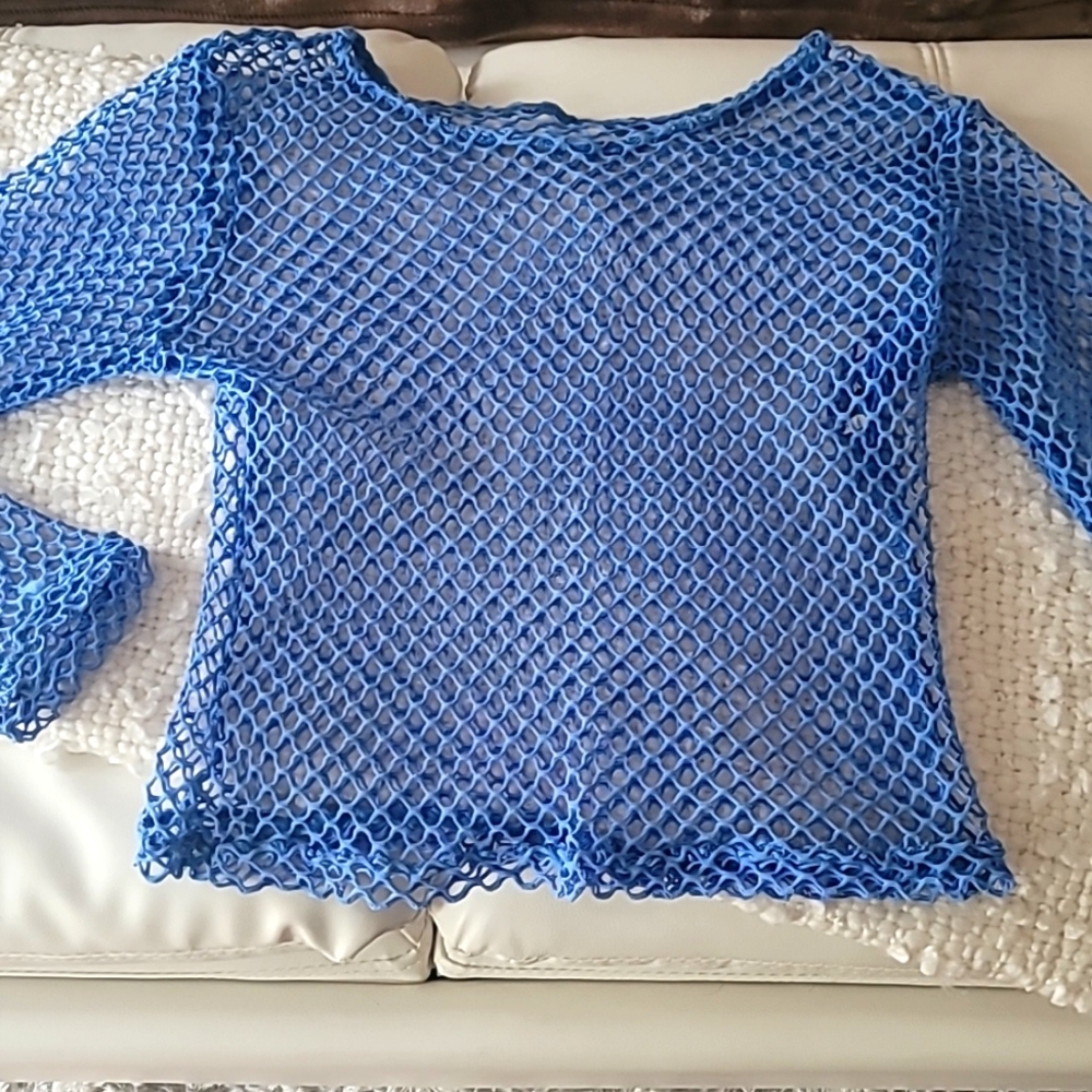Tag removed-: stretchy net cropped top sz small to medium